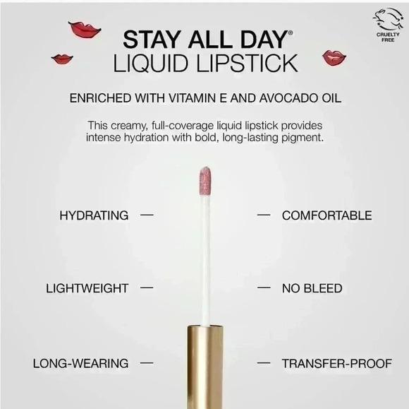 stila Stay All Day Liquid Lipstick, Sheer Matte, "Baci" .05 fl oz / 1.5 … - Picture 2 of 5
